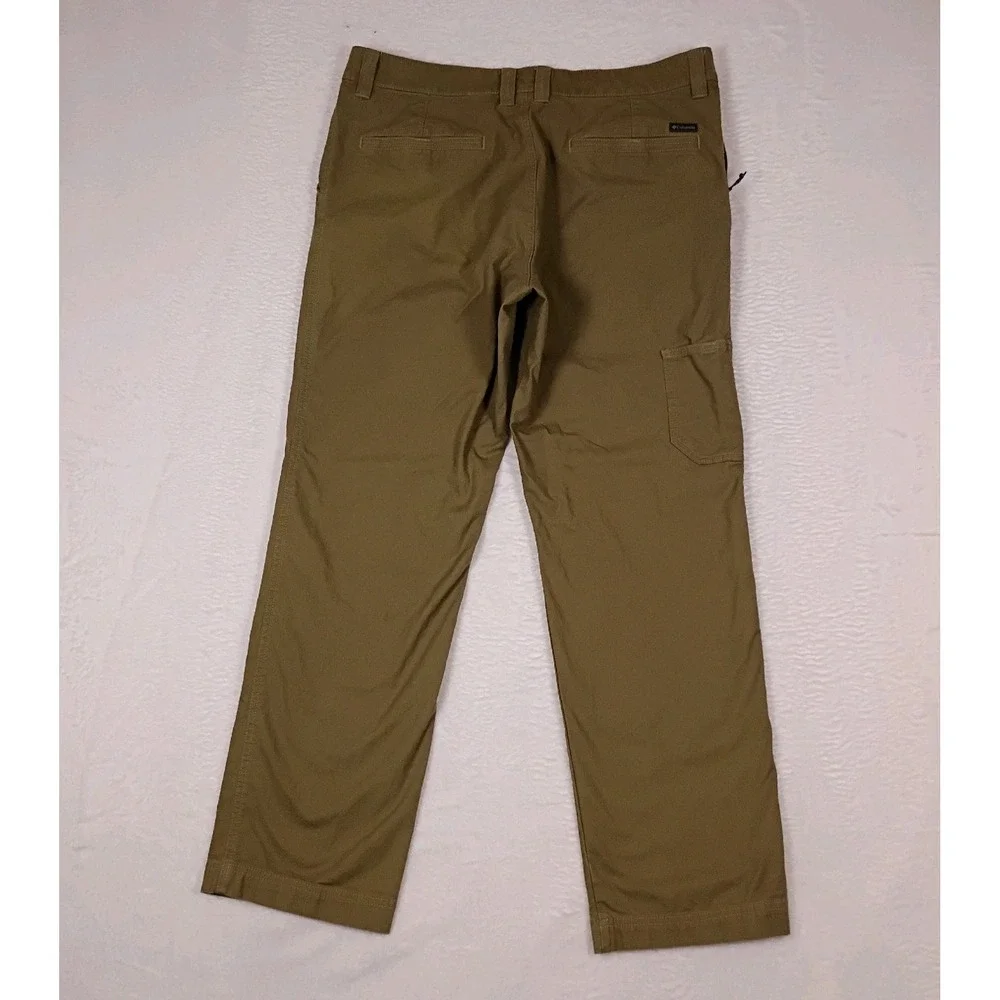 Columbia Sportswear Pants Men's 36x32 (38x31) Olive Cargo Deep Pockets Cotton
